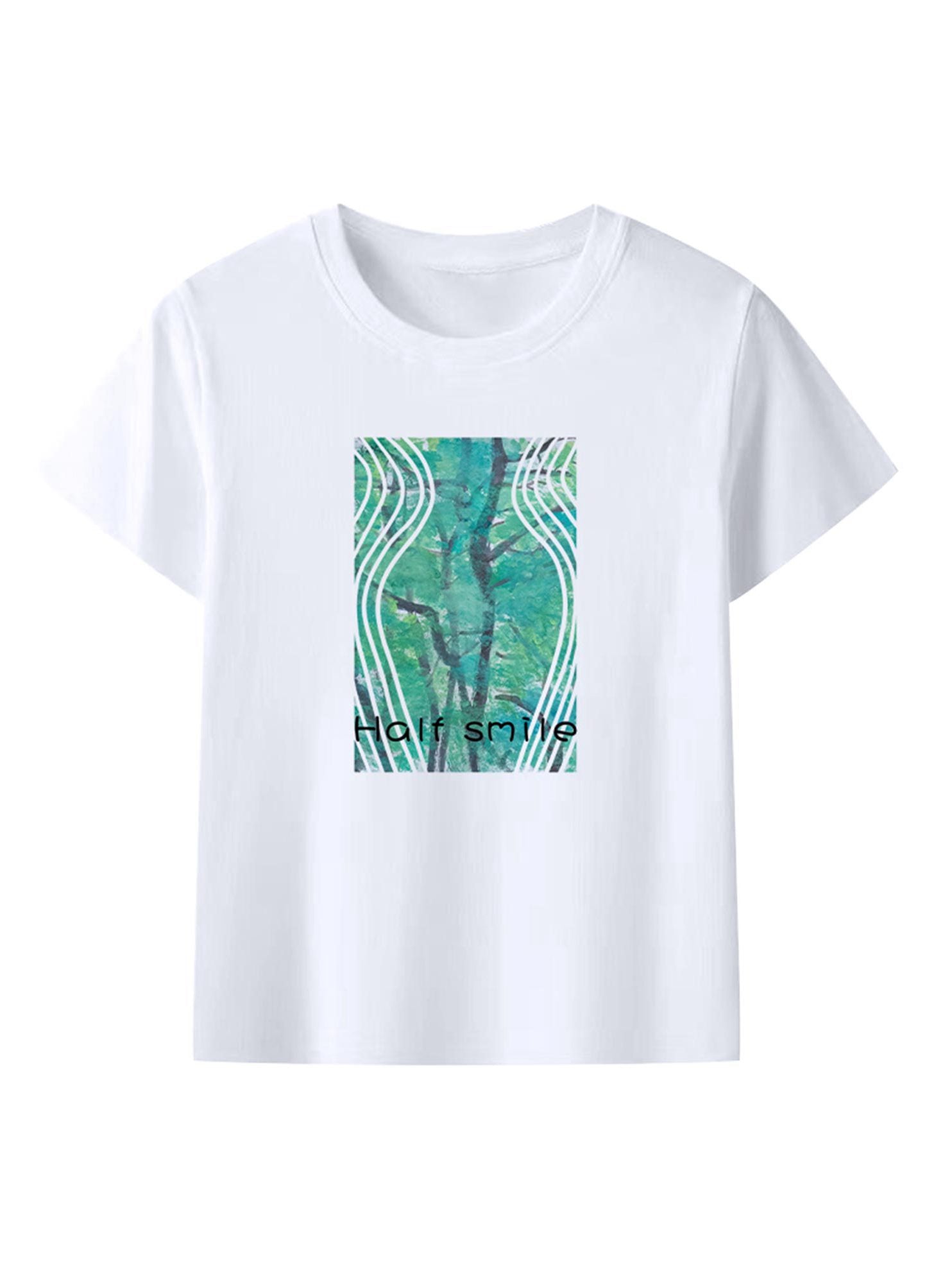 Forest Print White T-Shirt